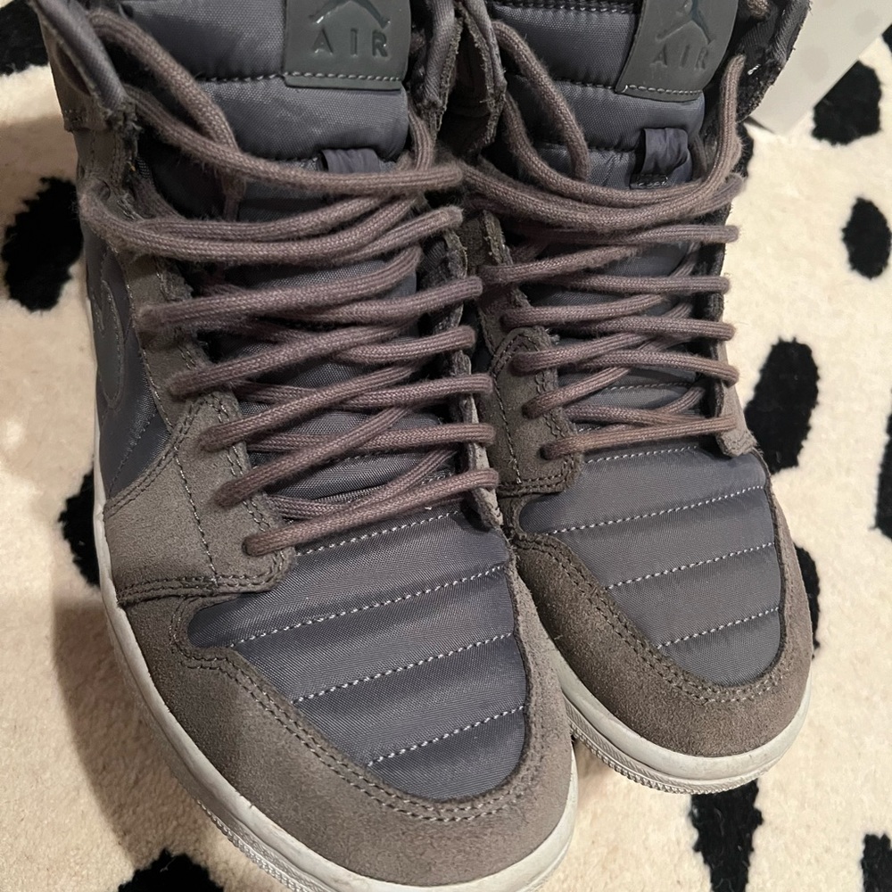 Rare 2017 Nike air Jordan 1 high strap dark grey suede basketball shoes men’s 7 - Picture 7 of 9